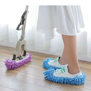 Zapatillas de limpieza de suelos, paño de limpieza para zapatos, zapatillas de fregado sin esfuerzo, herramientas de limpieza de suelos para el hogar, zapatillas de microfibra. - Product Image 3