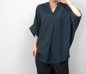 Obral Baju Wanita Gaya Korea, Blus Kasual Longgar untuk Wanita Kantoran, Logo Custom - Product Image 3