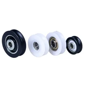 Bearing Nylon Pulley Wheels sliding window door accessories 20mm u groove R15 garruchas for aluminum window sliding fitting