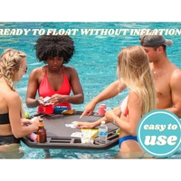 Grande table de poker en mousse de haute qualité 4 places cartes à jouer tapis flottant plage fête fentes à puces porte-boissons