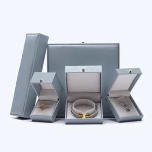 Custom PU Leather Luxury Jewelry Gift Packaging <b>Case</b> Rectangle Storage Box for Ring Pendant - Product Image 5