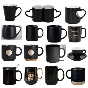 Fabricant de tasses en céramique, design de logo personnalisé, tasse à thé ou à café en céramique noire brillante ou mate, tasses à lait ou à bière en céramique pour un usage quotidien - Product Image 5