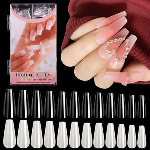 Gran oferta 600 unids/caja <span class=keywords><strong>de</strong></span> plástico ABS transparente Natural <span class=keywords><strong>de</strong></span> lujo <span class=keywords><strong>Ballet</strong></span> cubierta completa <span class=keywords><strong>puntas</strong></span> <span class=keywords><strong>de</strong></span> uñas postizas acrílicas largas para extensión - Product Image 2