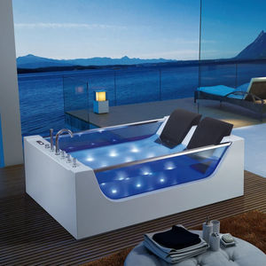 2人用屋内大型ジェットバスマッサージ浴槽居心地の良いモダンなホテルスマートスパホットタブ - Product Image 1