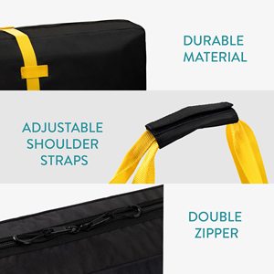 Sac de voyage pliable et léger pour <span class=keywords><strong>ski</strong></span>, porte-snowboard rembourré personnalisé avec grand compartiment et bandoulière réglable pour skis - Product Image 4