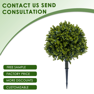 PZD-1-202 En Gros Faux Plantes En Pot Arbustes Buissons Artificielle Topiaire Cèdre Boule Arbre pour Intérieur Extérieur Maison Jardin Décor - Product Image 2
