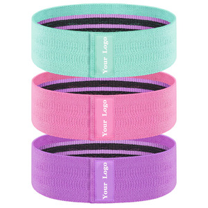 Set di Bande di Resistenza per Fitness con Stampa Personalizzata del Logo, in Tessuto Leopardato, Portatili, in Poliestere/Cotone/Lattice, per Esercizi sui Fianchi e Glutei - Product Image 1