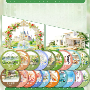 1 Rouleau de Ruban Adhésif Paysage Marin Estival Corail Sirène Lanternes de Mariage Jardin Style Traditionnel pour Journal et <span class=keywords><strong>Collage</strong></span> - Product Image 1