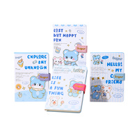 Carnet à couverture rigide 32K avec boucle magnétique, journal mignon motif ours, 132 feuilles quadrillées, plusieurs designs, cadeau scolaire pour enfants, papeterie en gros
