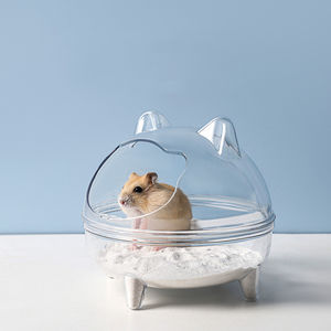 Modern Luxury Transparent Waterproof Sand Bath Sandbox Small Pet Cleaning Grooming Hamster Bathroom Accessories Large Size - Product Image 3
