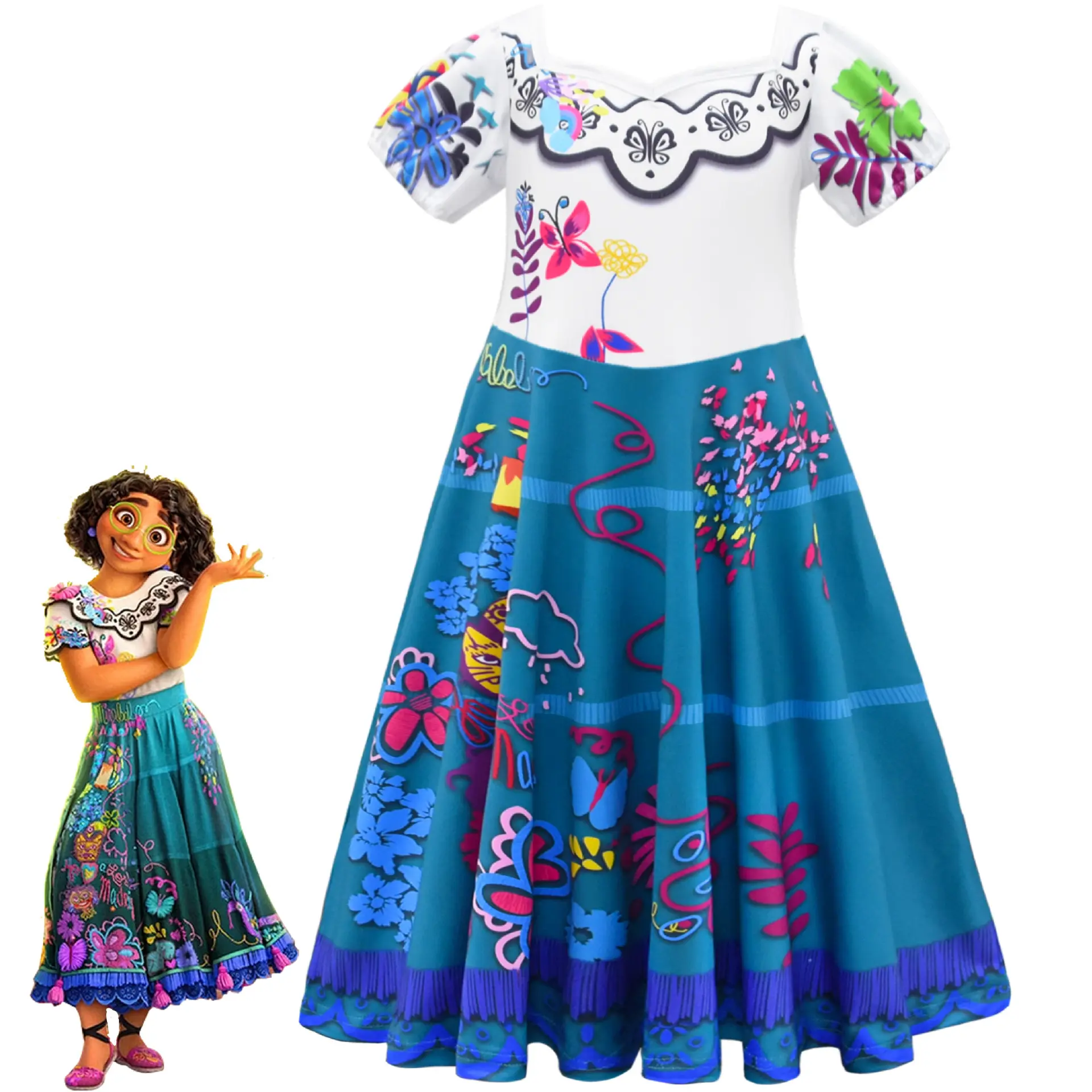 RTS Encanto twirl dress inspired girls dresses cheaper princess Mirabel Costume