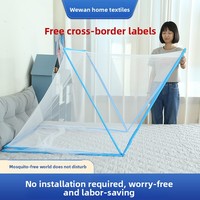 Toldo retráctil y plegable para cama de mosquitos-Red de puerta magnética para ventanas/cunas de bebé