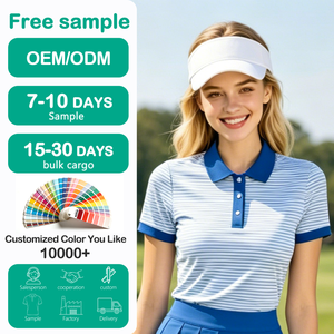 Camiseta de Golf para <span class=keywords><strong>Mujer</strong></span>, Suministro de Fábrica, Manga Corta, Color Sólido, Absorbe la Humedad, Transpirable - Product Image 1