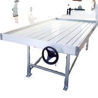 Système hydroponique sur banc roulant, table de culture à flux et reflux, plateau à flux et reflux