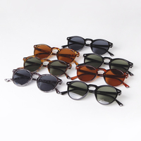 22731 Lunettes de soleil rondes rétro vintage tendance 2025, style créateur, pour femmes et hommes