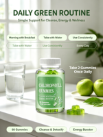 Bonbons gélifiés végétaliens OEM ODM au chlorophylle de sodium et de cuivre 180g – Soutien à la santé des femmes