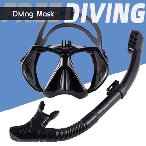 Masque de plongée en silicone pour adulte, ensemble complet avec tuba et support pour caméra, pour la plongée avec tuba - Product Image 2