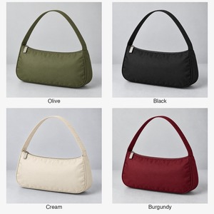 Mini <b>Shoulder</b> <b>Bag</b> <b>Nylon</b> Underarm <b>Bag</b> Women Zip Top Rounded 24x13cm Lightweight Custom Logo - Product Image 5