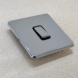 Modern Stainless Steel Wall Switches 2-Gang Touch Control Mirror Finish IP20 16A 230V EU Plug <b>Socket</b> Panel - Product Image 5