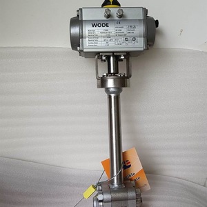 วาล์วลูกบอลนิวเมติกแบบไครโอเจนิก WODE ขนาด 10-100 มม. 650 psi แบบสองทาง แกนยาว สำหรับใช้งานในอุตสาหกรรม - Product Image 1