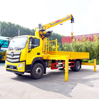 Grue mobile mini-camion de 3, 5, 8, 10 et 16 tonnes, grue hydraulique à flèche télescopique montée sur camion