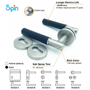 Poignées de porte en cuir Poignées de porte en acier inoxydable durables et résistantes aux intempéries personnalisées OEM <span class=keywords><strong>pour</strong></span> portes d'entrée Conception moderne à usage intensif - Product Image 4