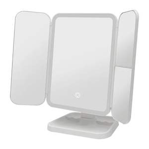 Portable 3-Fold Lighted Magnifying Personalized <b>Vanity</b> Foldable Plastic Frame <b>LED</b> Light Makeup <b>Mirror</b> - Product Image 5