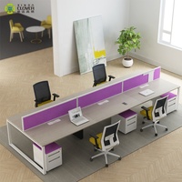 Table de bureau blanche moderne de haute qualité, Table de bureau partagée, mobilier de bureau
