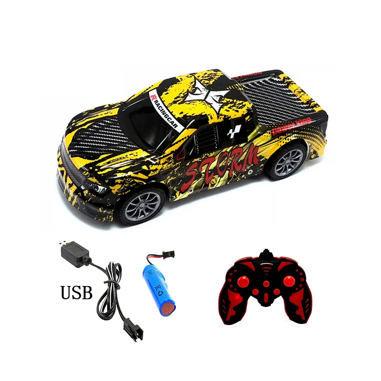 סיטונאי 1:18 Rc טנדר משאית חשמלי Rc מכוניות צעצועי חמש דרך Rc משאית עם 3.7v ליתיום סוללה ו-usb כבל