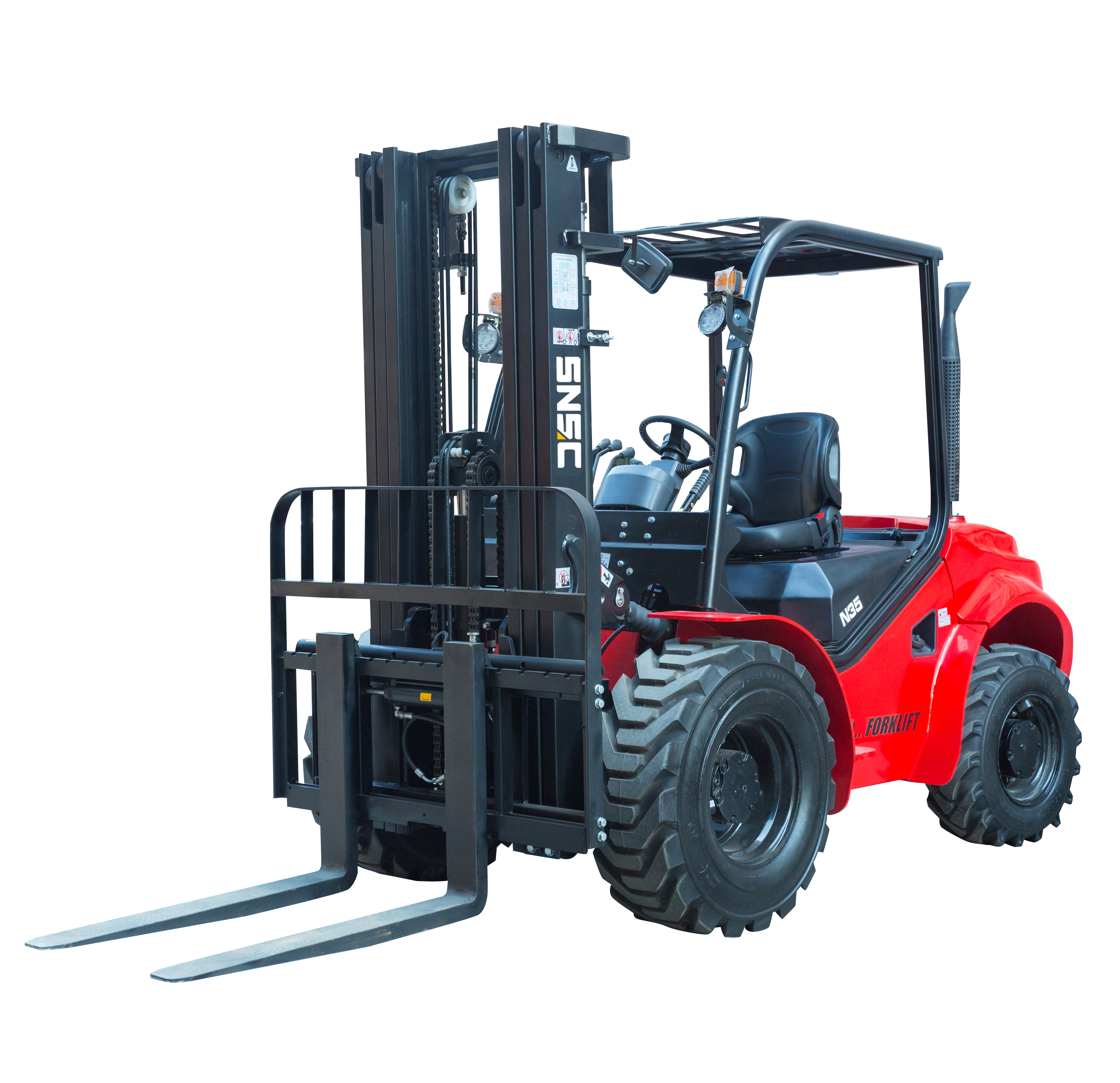 Rough medan forklift 4x4 4x2 4wd 3 ton 3.5 ton 4 ton 5ton semua medan berat forklift dengan mesin Jepang