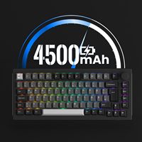 Nouveau clavier mécanique de bureau 5075B Plus, disposition ISO 75 %, 3 modes, pour le gaming, interrupteurs linéaires remplaçables à chaud, touches PBT, RGB, en plastique