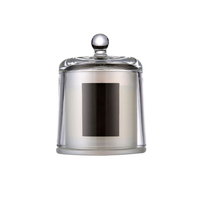 Bocaux en verre transparent en forme de Cloche Unique de 150g Pour bougies avec couvercle et Pot de boîte Pour Bougie