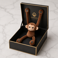 Peluche singe à bras longs magnétiques souples avec aimants puissants pour attacher les rideaux et décorer la maison