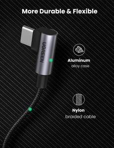 Câble de charge Type-C <span class=keywords><strong>UGREEN</strong></span> <span class=keywords><strong>PD</strong></span> 100W pour S10/S20 MacBook Pro iPad 2020-5A Charge rapide Gaine en nylon - Product Image 6