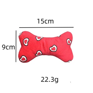 Pet peluche cane giocattolo di peluche osso di cane masticare giocattolo sonoro resistente all'usura personalizzabile peluche con Squeake - Product Image 1