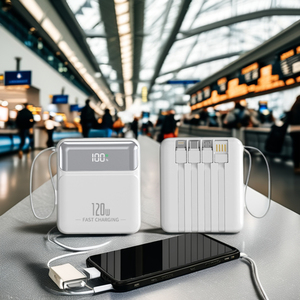 Biểu Tượng Tùy Chỉnh 10000MAh Siêu Mỏng Ngân Hàng Điện Cầm Tay Nhanh Chóng Sạc 20W Type-C Micro Cáp USB Cho Các Thiết Bị Di Động Bán Buôn - Product Image 3