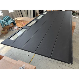 Chất lượng cao cắt bánh sandwich thép cách nhiệt màu đen phẳng cửa nhà để xe tự động trên không nâng điều khiển từ xa trong suốt - Product Image 2