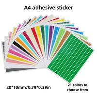 Camino 252 Grilles Couleur A4 Étiquettes codées Papier cuivre adhésif Anti-déchirure Autocollant de marquage Écologique Forte adhérence