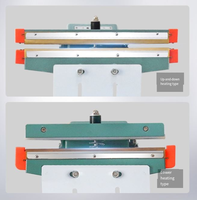 Machine de scellage thermique verticale automatique à impulsion pour sachets, sacs plastiques, bouteilles et canettes, avec pédale, 220V/110V