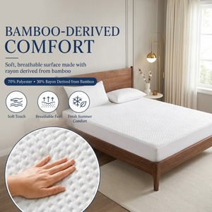 Protège-matelas rafraîchissant imperméable AOSEN en bambou, tissu 3D respirant, silencieux et doux, pour les personnes ayant chaud la nuit - Product Image 3
