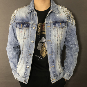 Le plus récent Foret Crâne Rivet Manches Longues Lavage Déchiré <span class=keywords><strong>En</strong></span> Détresse Femmes <span class=keywords><strong>Veste</strong></span> <span class=keywords><strong>En</strong></span> <span class=keywords><strong>Jean</strong></span> - Product Image 1