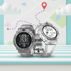 Montre connectée Android ronde GPS 4G, écran IPS, caméra, SOS, appels vidéo bidirectionnels, 4G, pour enfants et adolescents - Product Image 1