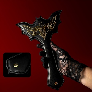 Pala de Cuero Demon Wings para Fustigar, Pala de Bondage para Parejas, Juego de Impacto, Fustigación Erótica, Disciplina, Juego de Roles, Juguetes Sexuales - Product Image 1