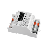 Décodeur LED DMX512 4 canaux sur rail DIN |   Prise en charge du mode Master, PWM 500Hz-35KHz, Correction Gamma 0.1-9.9 pour l'éclairage commercial