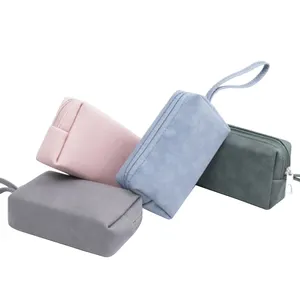 便携式电子配件袋旅行皮革防水USB电缆储物袋电源银行袋
