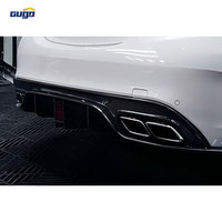 Diffuseur arrière style GUGO W205 avec feux de freinage LED et embouts d'échappement quadruples pour Mercedes-Benz Brabus Classe C W205 2015-2018