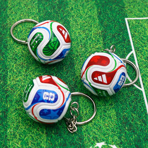 <span class=keywords><strong>Mini</strong></span> ballon de football en PU de simulation, pendentif porte-clés, ballon de compétition, souvenir, cadeau d'événement, ornement suspendu créatif, Chine - Product Image 4