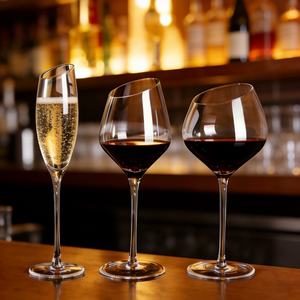 Gobelet en verre noir biseauté soufflé à la bouche, verres à vin rouge et blanc pour flûtes, cristal sans plomb, écologique, long pied - Product Image 1