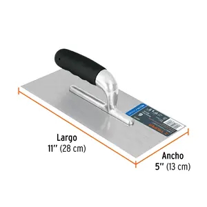 Truelle BOX 6 à bord droit de 11 po, 6 rivets, poignée confort MGO, TRUPER - Product Image 3