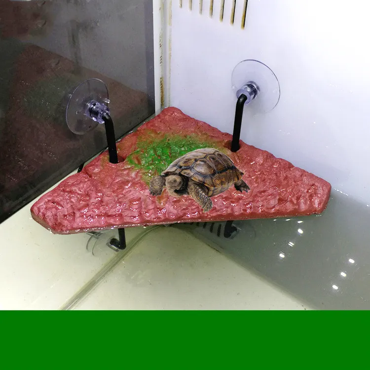 Aquarium resin turtle drying platform floating island water and land lifting platform fish tank accessories